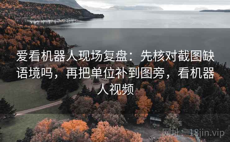 爱看机器人现场复盘：先核对截图缺语境吗，再把单位补到图旁，看机器人视频