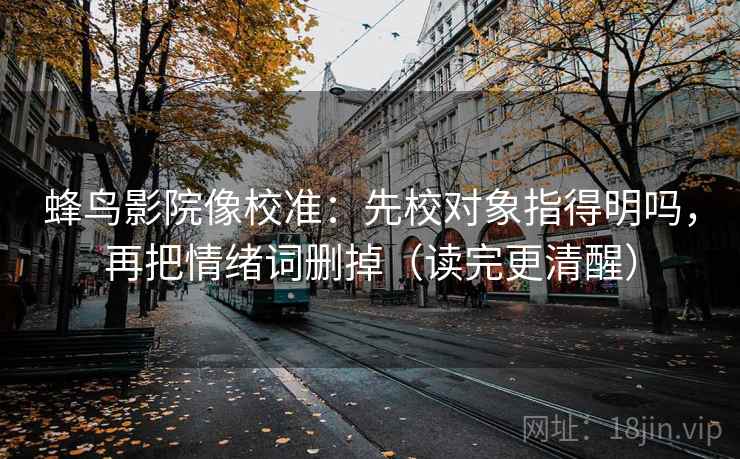 蜂鸟影院像校准：先校对象指得明吗，再把情绪词删掉（读完更清醒）